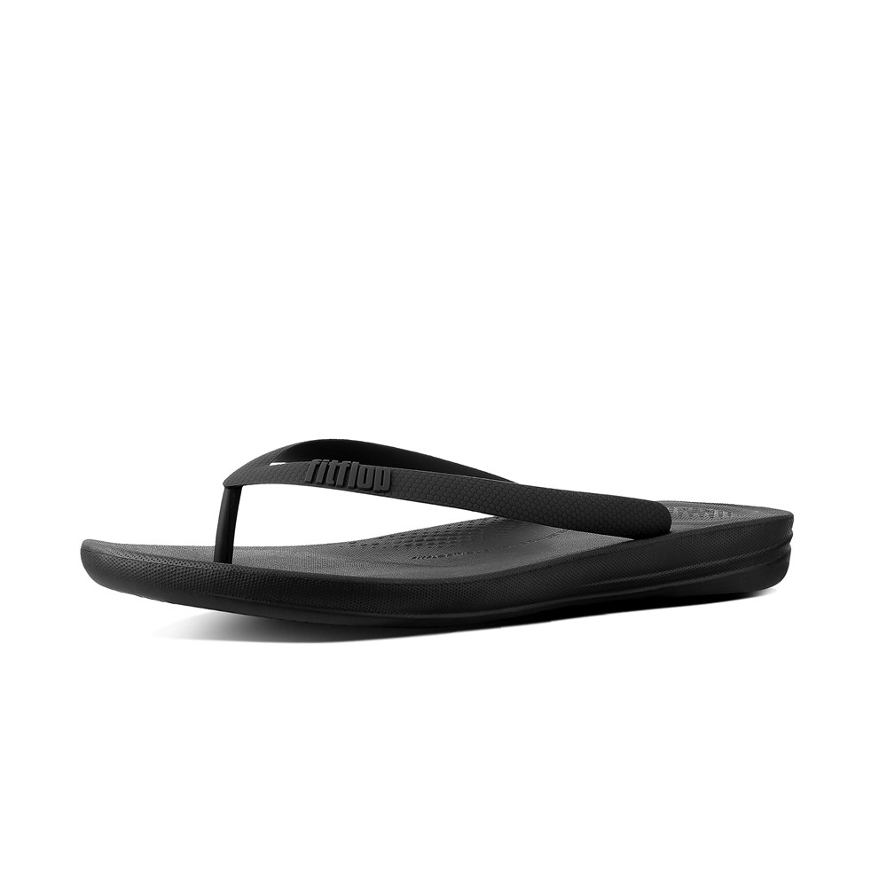 Fitflop Mens Flip-flops Black - Iqushion Ergonomic - 74DPLJERQ